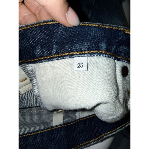 New Boyish Monty High Waist Denim Raw Edge Shorts in Miss Julie 25” Jeans N - Picture 6 of 7